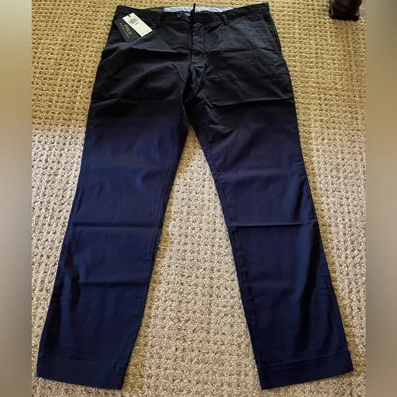 Polo Ralph Lauren 36 x 30 Navy Blue Stretch Slim Fit Chino Pants NWT! - Picture 1 of 5